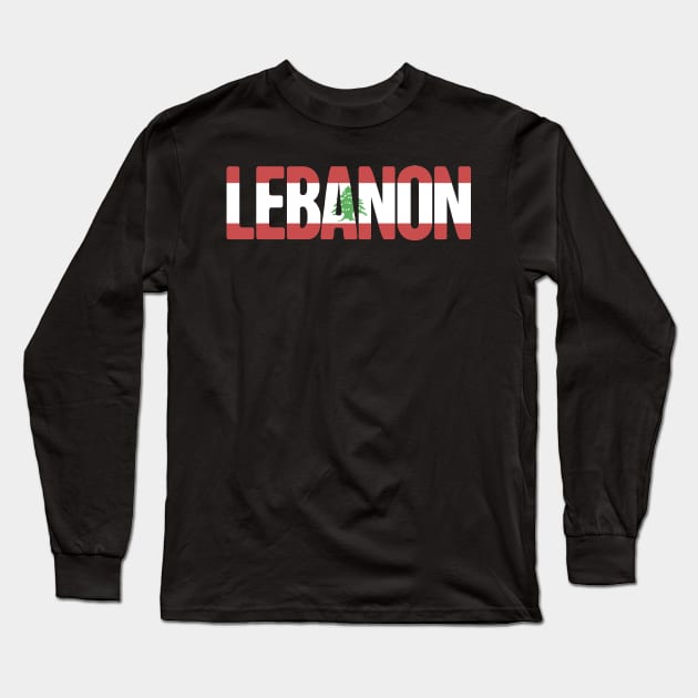 Flag Of Lebanon | Lebanese Graphic Long Sleeve T-Shirt by MeatMan